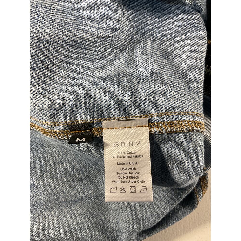 Eb Denim Blue Strapless Mini Patchwork Dress Size… - image 6